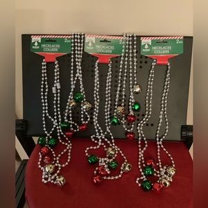 5 sets of 2 Christmas bell neck chains for that party or to brighten the office